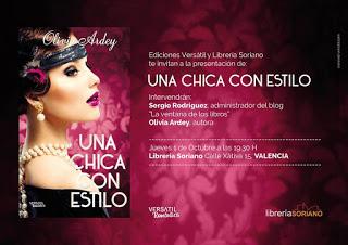 Jueves 1 octubre, presentación en Valencia UNA CHICA CON ESTILO
