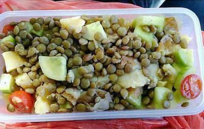 Ensalada de lentejas y patata Ensalada de lentejas y patata