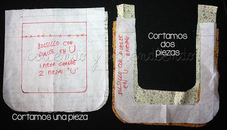 Bolsillo Cargo en U /Bolsillo bolso