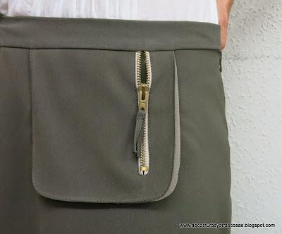 Bolsillo Cargo en U /Bolsillo bolso