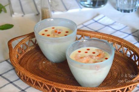 Vichyssoise con Gambas