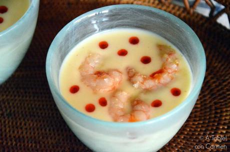 Vichyssoise con Gambas