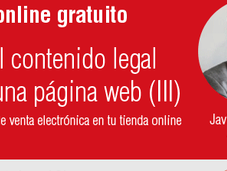 Taller online: contenido legal página III. proceso venta electrónica tienda online.