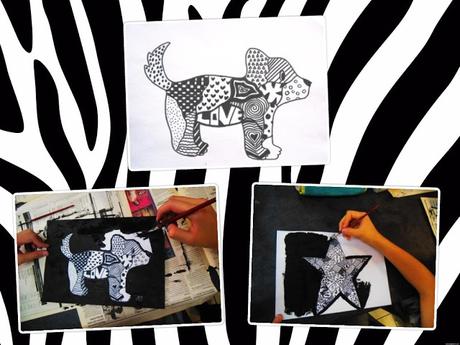 Texturas visuales en blanco y negro