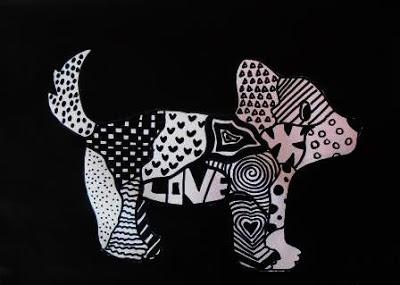 Texturas visuales en blanco y negro