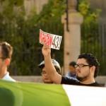 Protestan en San Luis Potosí a un año de la tragedia nacional de Ayotzinapa