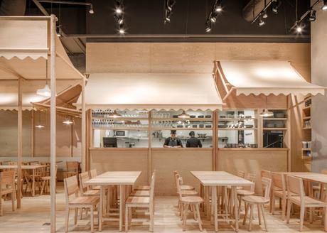 Diseño en madera, un restaurante en Bangkok