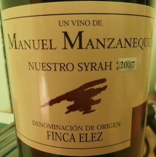 Tinto Syrah Crianza 2007, de Bodegas Manuel Manzaneque