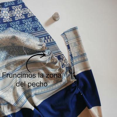 Tutorial para hacer un escote con pliegue central