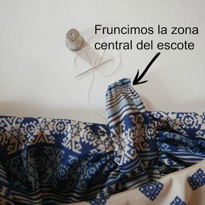 Tutorial para hacer un escote con pliegue central