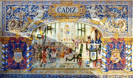 Los bancos de la Plaza de España (13): Cádiz.