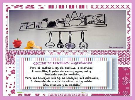 Cocido de lentejas etiqueta