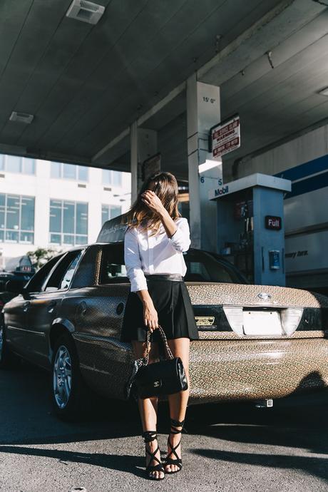 Diesel_Black_And_Gold-Chanel_Bag-Bandana-Lace_Up_Sandals-Outfit-NYFW-New_York_Fashion_Week-Street_Style-