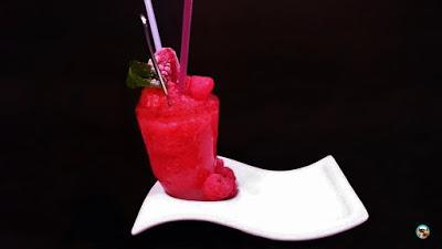 Sorbete de frambuesas con cava