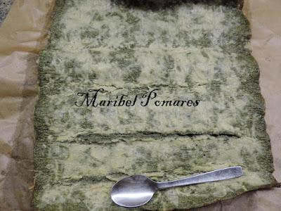 Brazo de gitano de espinacas, queso y salmón ahumado.