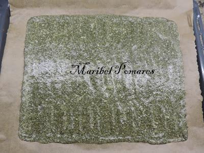 Brazo de gitano de espinacas, queso y salmón ahumado.