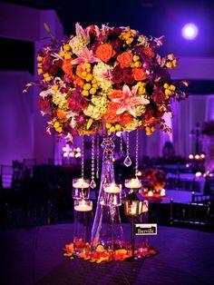 Centro floral para bodas de otoño - Foto: Pinterest
