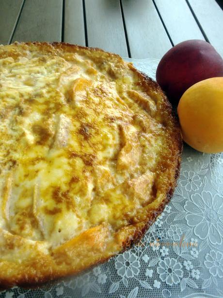 Tarta de melocotón súper rápida