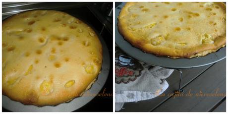 Tarta de melocotón súper rápida