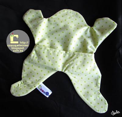 Cojín de semillas modelo rana