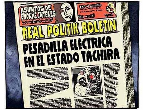 Titular periódicos sobre Táchira San Cristóbal cortes de luz