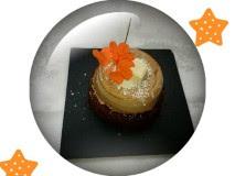 BIZCOCHO DE MOKA CON FLAN DE CARRAJILLO DE RON