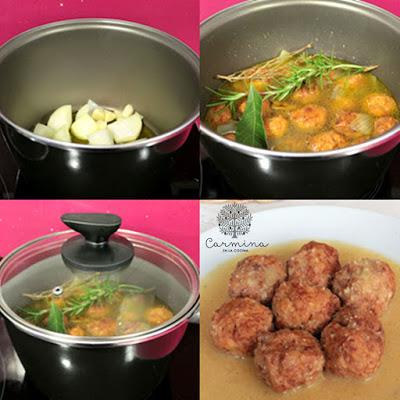 ALBÓNDIGAS EN SALSA DE ALMENDRAs