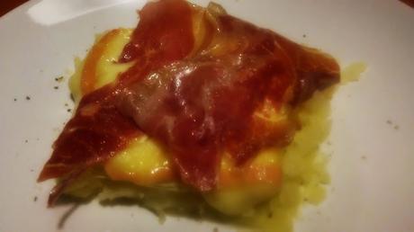 Raclette de patata y jamón ibérico
