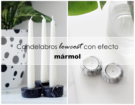 Cómo crear un candelabro lowcost con efecto de mármol