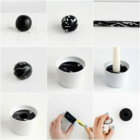 Cómo crear un candelabro lowcost con efecto de mármol