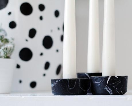 Cómo crear un candelabro lowcost con efecto de mármol