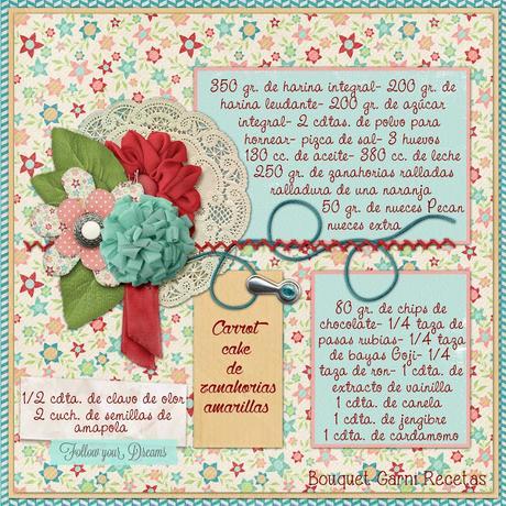 Carrot cake de zanahorias amarillas