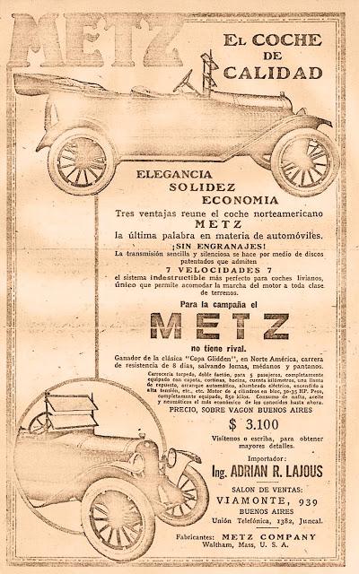 Charles Metz y su automóvil