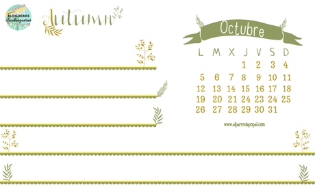 Calendario Octubre