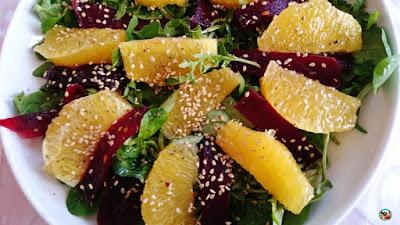 Ensalada de naranja y remolacha
