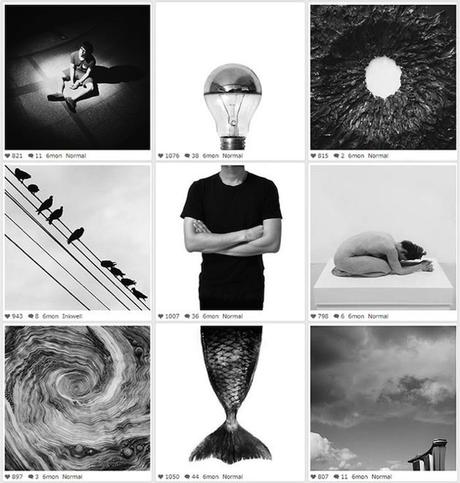 Los bonitos collages en blanco y negro de Ng Weijiang en Instagram