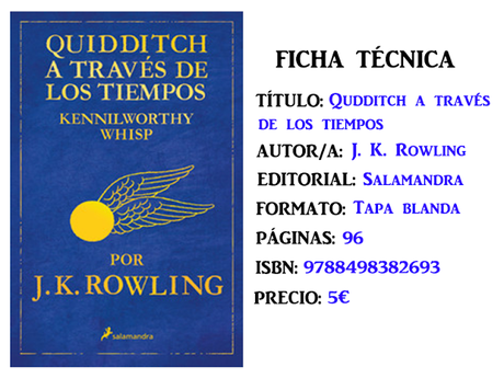Reseña: Quidditch a través de los tiempos, de J. K. Rowling Reseña: Quidditch a través de los tiempos, de J. K. Rowling