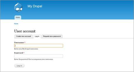 URL de pagina de Login en Drupal