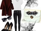 Bolso joya garabatea blanco negro