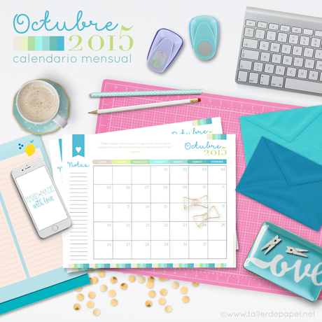 Hoy el Calendario mensual de Octubre 2015, para que descargues gratis!!