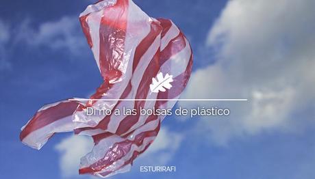 Di no a las bolsas de plástico de un solo uso Bolsa de plástico volando