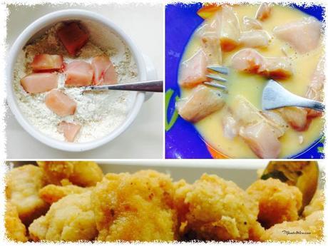 Palomitas de pollo Elaboración_Fotor