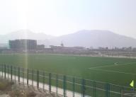 Misión cumplida: Campo de fútbol con césped en Kabul