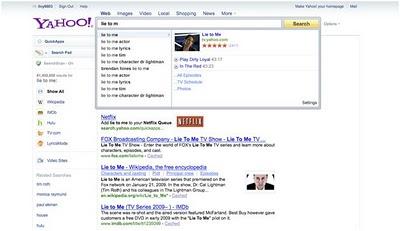 Yahoo! muestra su propuesta de búsqueda instantánea