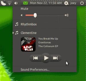 Descarga Clementine el reproductor de musica que incluye ahora soporte para el menu de sonido