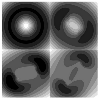 Imágenes de la simulación de la división de un agujero negro