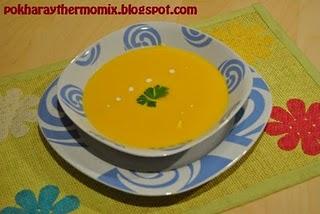 Crema de calabaza con quesito