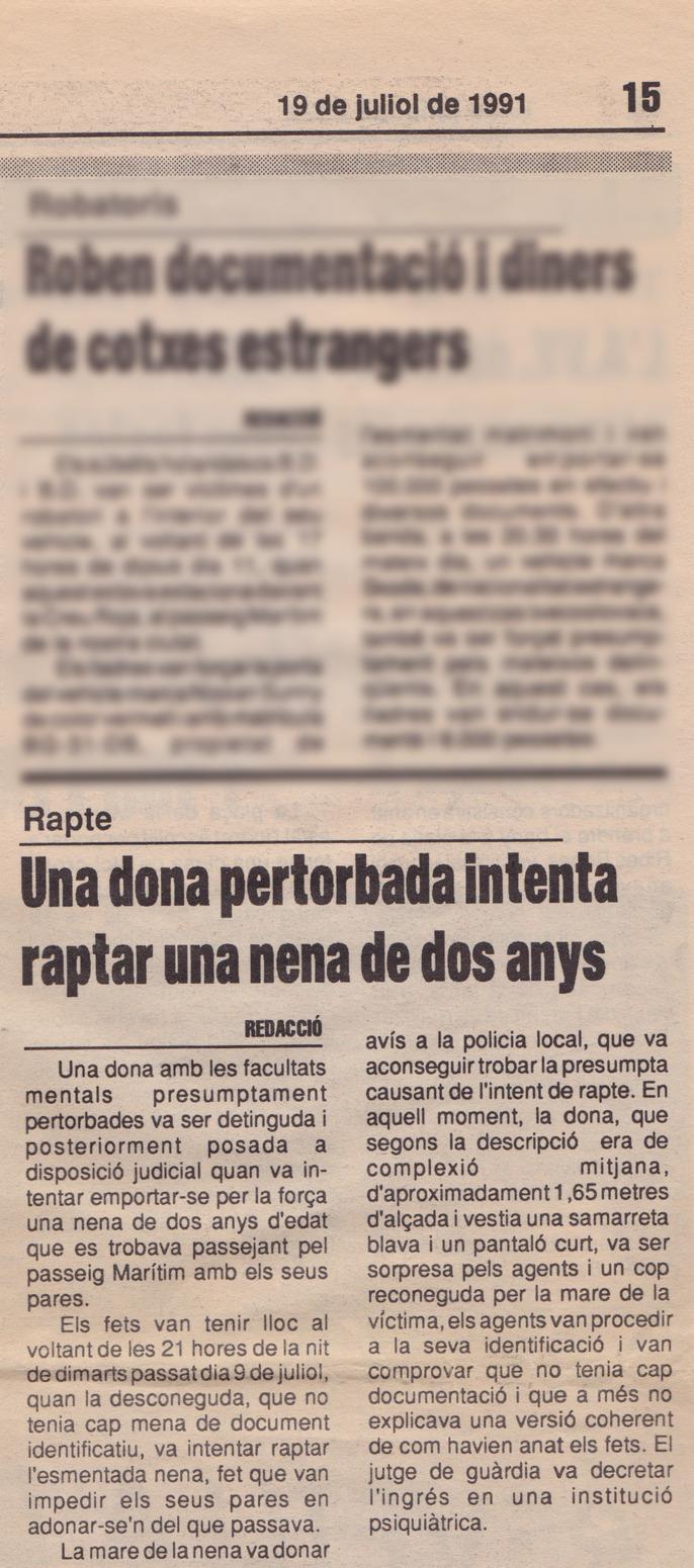 Intento de secuestro en 1991