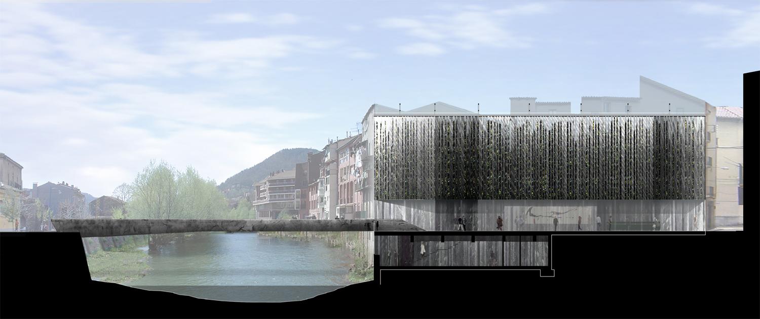 Plaza puente en Ripoll, Pirineo catalán