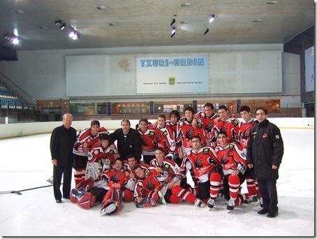 Hockey Hielo: Aramón Jaca Campeón de Liga Sub 20.Ganó en San Sebastián (2-9) y alcanzó el título.